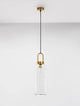Irvine Pendelleuchte Ø 15,5cm Gold, Transparent mit modernem Design und robuster Bauweise.