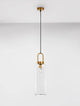 Irvine Pendelleuchte Ø 15,5cm Gold, Transparent mit modernem Design und robuster Bauweise.
