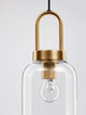 Irvine Pendelleuchte Ø 15,5cm Gold, Transparent mit modernem Design und robuster Bauweise