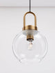 Irvine Pendelleuchte Ø 20cm Gold, Transparent mit modernem Design und robuster Bauweise.