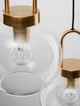 Irvine Pendelleuchte 3-flammig Ø 30cm Gold, Transparent – modernes Design mit klaren Glaskugeln.