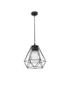 Isidora Außenhängeleuchte Schwarz IP54 – moderne Aluminium-Glas Außenlampe mit dekorativem Schirm, ideal für Terrasse oder Eingang