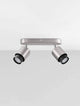 Ison Deckenleuchte GU10 2-flammig mit zwei flexiblen Spotlights in modernem Design.