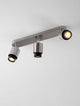 Ison Deckenleuchte GU10 3-flammig mit modernem Design und dreifacher Lichtquelle an Decke montiert.