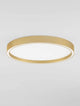 Istos Deckenleuchte Ø 50cm 2700, 3000K in elegantem Goldton mit schlanker Silhouette.