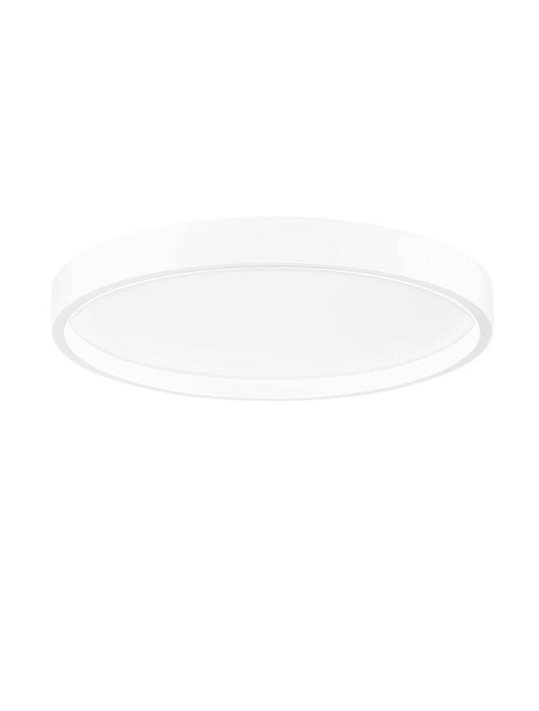 Istos Deckenleuchte Ø 50cm in Weiß, dimmbar mit TRIAC, 2700-3000K Lichtfarbe, moderne Wohnzimmerbeleuchtung.