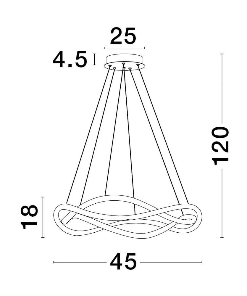 Jinal LED Deckenleuchte 2-flammig 3000K Schwarz mit Abmessungen 45cm x 18cm x 120cm zeichnen sich durch modernes Design aus.
