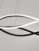 Jinal LED Deckenleuchte 2-flammig 3000K Schwarz mit geschwungenem Design in Modernem Raum