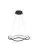 Jinal LED Deckenleuchte 2-flammig 3000K Schwarz - moderne Pendelleuchte mit geschwungener Form.