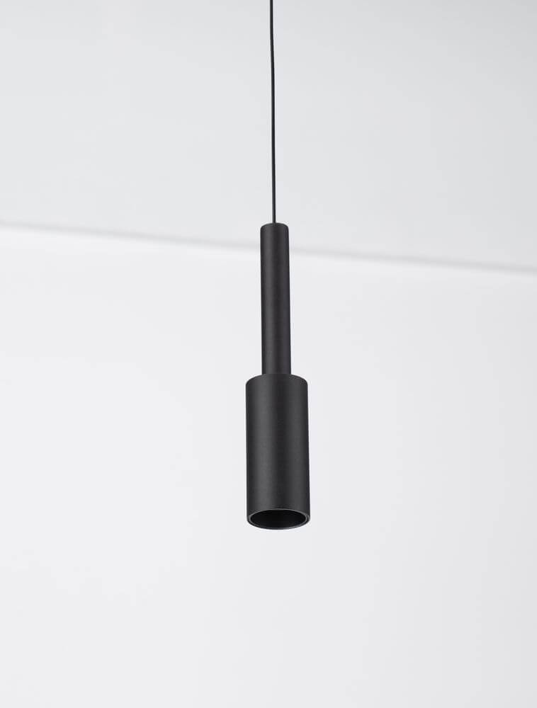 Joy LED Pendelleuchte Ø 4cm 3000K in schickem schwarzen Metall-Design, ideal für moderne Einrichtungen.
