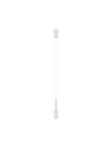 Joy LED Pendelleuchte Ø 4cm 3000K weiße Pendellampe mit warmweißem Licht und schwarzem Metall-Körper