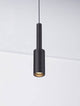 Joy LED Pendelleuchte Ø 4cm 3000K mit schwarzem Metallkörper und warmweißem Licht.