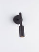 Joy LED Wandleuchte 3000K in schwarzem Metall-Design an der Wand montiert.