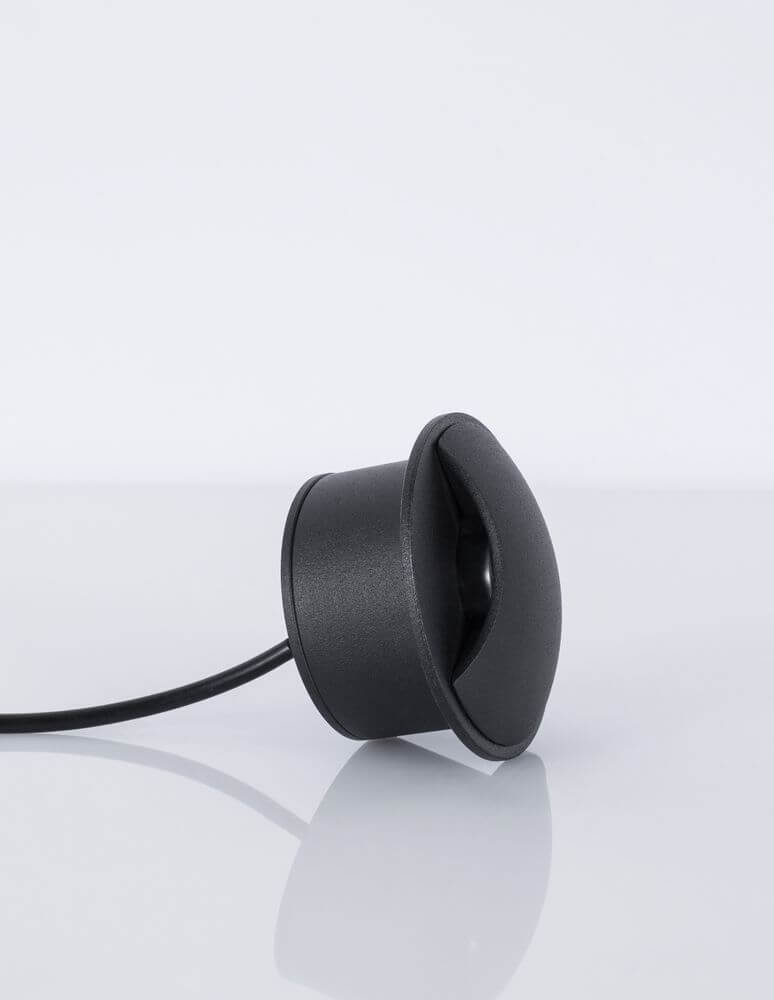 Joya LED Außenwandeinbauleuchte Up 3000K Schwarz IP65 mit elegantem Design und robustem Aluminium.
