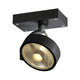 Kalu 1 QPAR Deckenleuchte schwarz ES111 max. 75W mit drehbarem Leuchtenkopf und Halogenlampe.