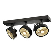 KALU 3 QPAR111 Wand- und Deckenleuchte schwarz max. 75W, 3-flammige Designleuchte