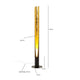 LED Stehleuchte Tube Duo 140cm mit goldener und schwarzer Säule, ideal für moderne und klassische Wohnräume.