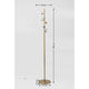 Stehleuchte Bello Sette mit sieben gläsernen Kugeln in gold, Höhe 166 cm, Durchmesser 34 cm.