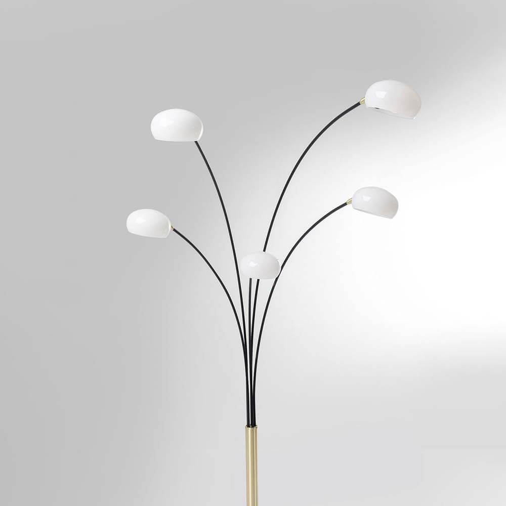 Stehleuchte Five Fingers Duo mit fünf Leuchtenarmen für stilvolle Raumbeleuchtung in modernem Design.