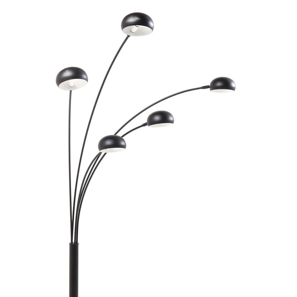 Stehleuchte Five Fingers Schwarz mit fünf Lichtarmen für charmantes Lichtspiel und skulpturalem Design.