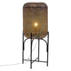 Stehleuchte Oasis 92cm mit gelöchertem Stahlkörper, sorgt für orientalische Lichtmuster und romantische Atmosphäre.