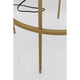 Detailaufnahme der goldenen Metallbeine der Stehleuchte Pear Frame 158cm, elegant und modern.