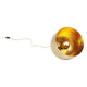 Tisch- & Bodenleuchte Apollon Ø 35cm in goldener Kugel-Form mit Licht und Kabel.