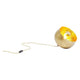 Tischlampe Apollon Ø 28cm in gold mit zwei Meter Kabel für indirektes Licht und gemütliche Raumatmosphäre.