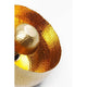Detailaufnahme der Tischlampe Apollon Ø 28cm mit goldenem Schirm und stilvollem Design.