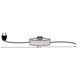 Tischlampe Apollon Ø 28cm mit 190 cm Kabelansicht, ideal für gemütliches indirektes Licht.