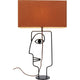 Tischleuchte Face Wire Orange mit freundlichem Design und orangem Lampenschirm für modernen Wohnstil.