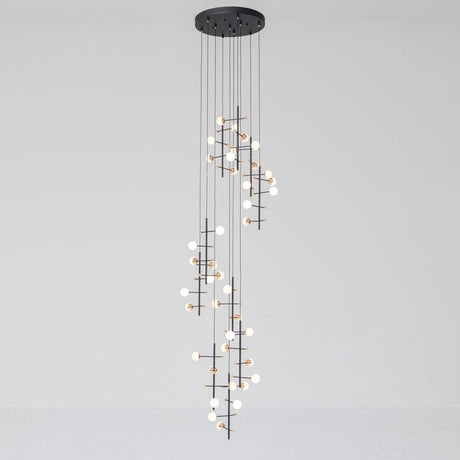 XXL trapez hængelampe 280cm i moderne design med flere lamper og elegante linjer.