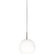 Casablanca Kabel-Pendellampe Ball 1-flammig, opalweißes Glas mit klarer Kugelform und dezent integrierter Aufhängung