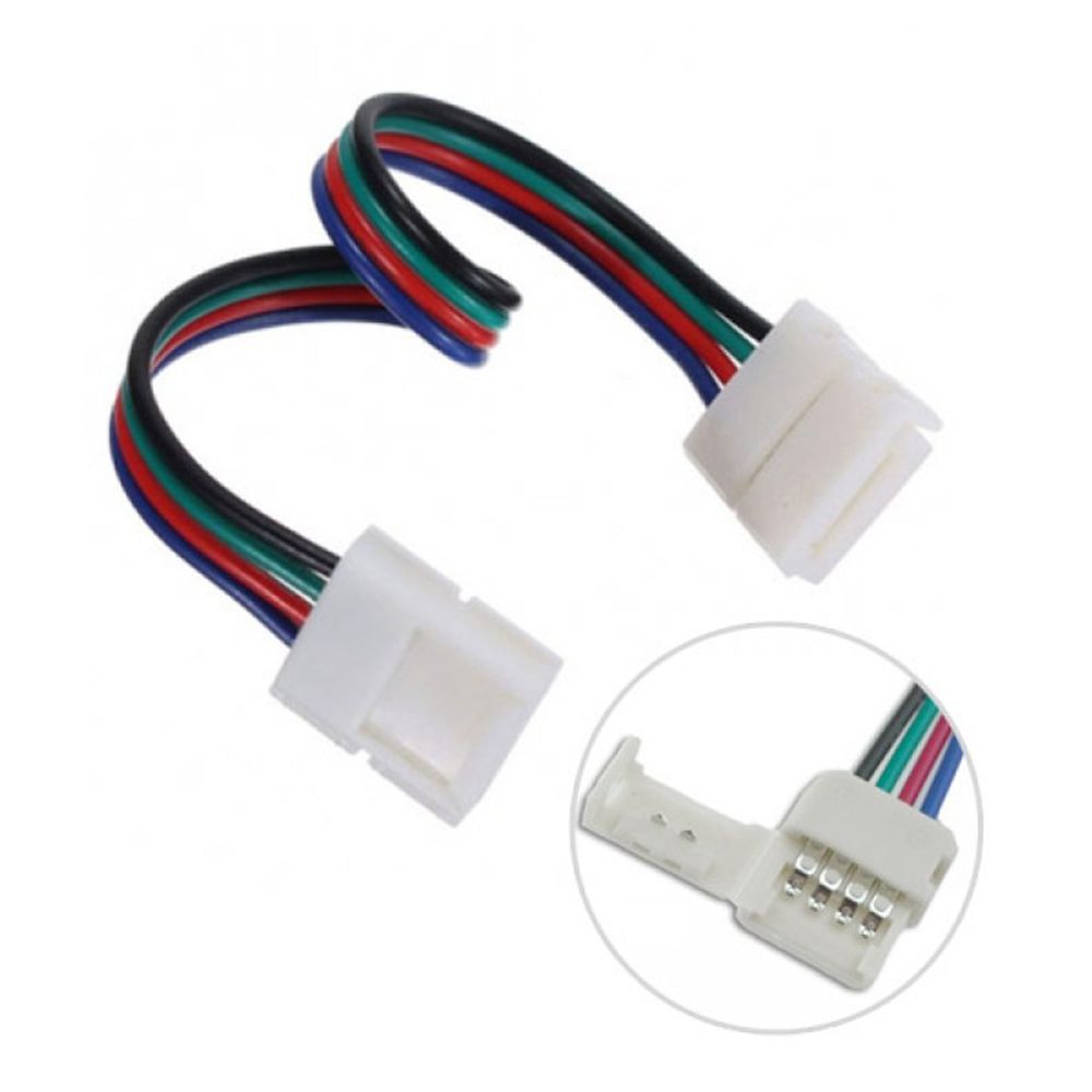 CONNETTORE DI CAVO 4-pin 10 mm Strip LED RGB