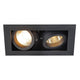 Kadux 2 GU10 Downlight eckig Schwarz max. 2x50W