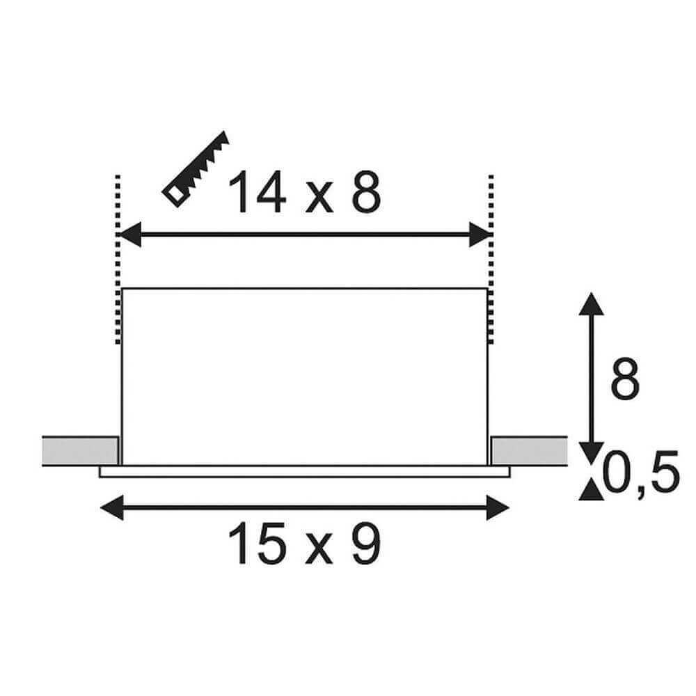 Kadux LED Double DL Set Alu-Gebürstet 38° 3000K inkl. Treiber