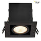 Kadux LED Single DL Set Schwarz 38° 3000K inkl. Treiber - moderne Einbauleuchte in matt Schwarz.