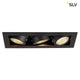 Kadux LED Triple DL Set Schwarz 38° 3000K inkl. Treiber in robuster Optik mit drei schwenkbaren Spotlights.