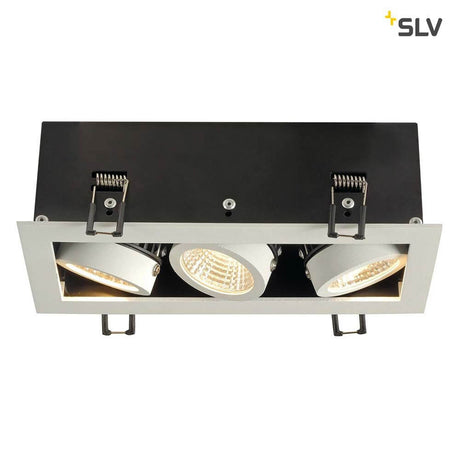 Kadux LED Triple DL Set White 38° 3000K incl. driver – 3-light recessed light with a high-quality appearance.