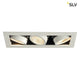 Kadux LED Triple DL Set Weiß 38° 3000K inkl. Treiber in minimalistischer Deckenleuchte mit drei LED Spots.