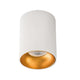 Aufbaudeckenspot GU10 Riti Weiß, Goldfarben in elegantem Design für jeden Wohnraum.