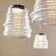 Karman Bibendum LED Hängeleuchte in transparentem Design, kunstvoll handgefertigt aus Italien.