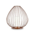 Karman Cell Bodenlampe aus filigranem Drahtgestänge mit modernem Design, inspiriert von Vogelkäfigen.