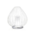 Karman Cell Bodenlampe mit filigranem Drahtgestänge und transparentem Glas, modern und stilvoll.