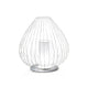 Karman Cell Bodenlampe mit filigranem Drahtgestänge und transparentem Glas, modern und stilvoll.