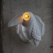 Karman Cubano Wandleuchte Vogel aus Keramik, handgefertigt von Matteo Ugolini, dekorative Designer-Wandleuchte