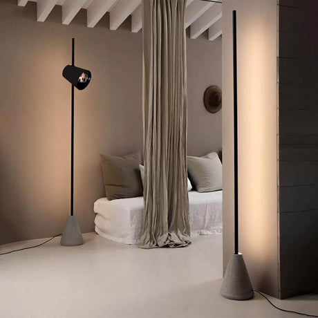 Karman Cupido shade for Cupido LED floor lamp in a modern living space with elegant lighting.
