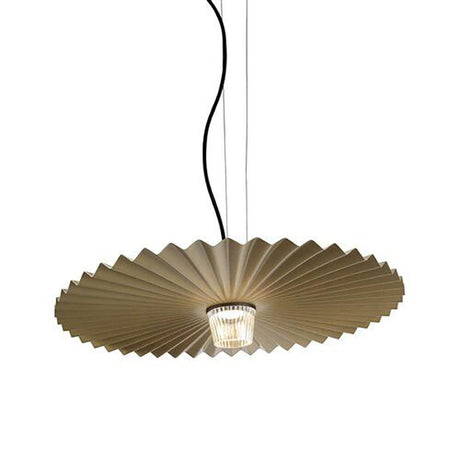 Karman Gonzaga LED Außen-Hängeleuchte IP65 mit gewelltem Schirm und dimmbarem LED-Leuchtmittel.