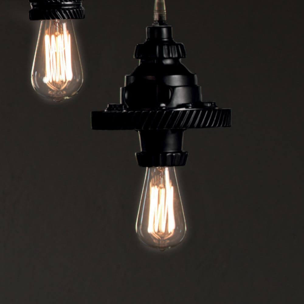 Karman Mek 1 Hängeleuchte Ø 17cm mit keramischen Details und Glühbirne im minimalistischen Design.