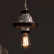 Karman Mek 1 Hängeleuchte Ø 17cm in kunstvollem Design mit Keramik und Glühbirne